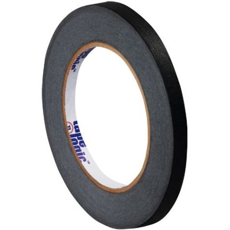 Tape Logic Masking Tape, 1/4x60 yd., Black, PK144, 1/4" W x 60 yds L, Black, 144 PK T931003B